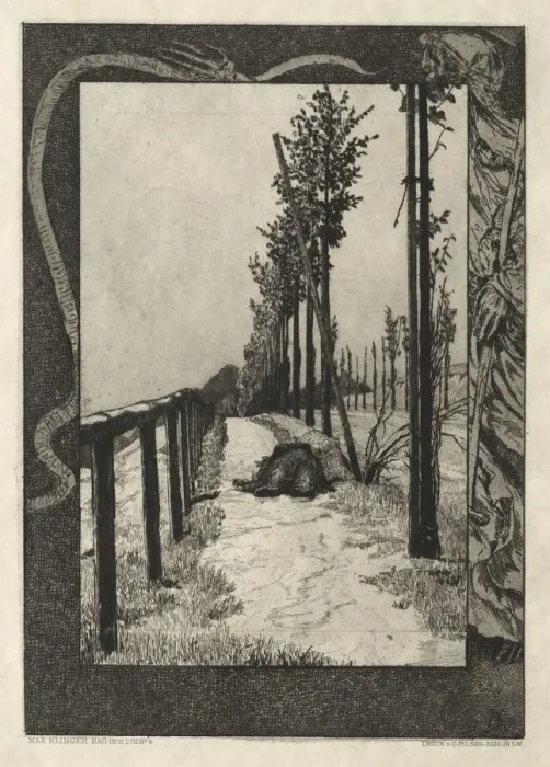 Framed Print : Vom Tode I, (Opus II, 1889) No. 4. Creator: Max Klinger (German, 1857-1920) Framed Print : Vom Tode I, (Opus II, 1889) No. 4. Creator: Max Klinger (German, 1857-1920)