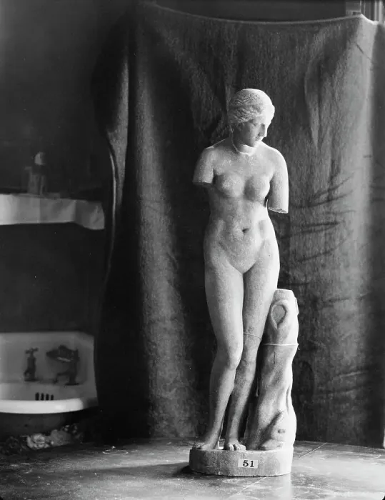 Framed Print : Vomilas sculptures, 1932 June. Creator: Arnold Genthe Framed Print : Vomilas sculptures, 1932 June. Creator: Arnold Genthe