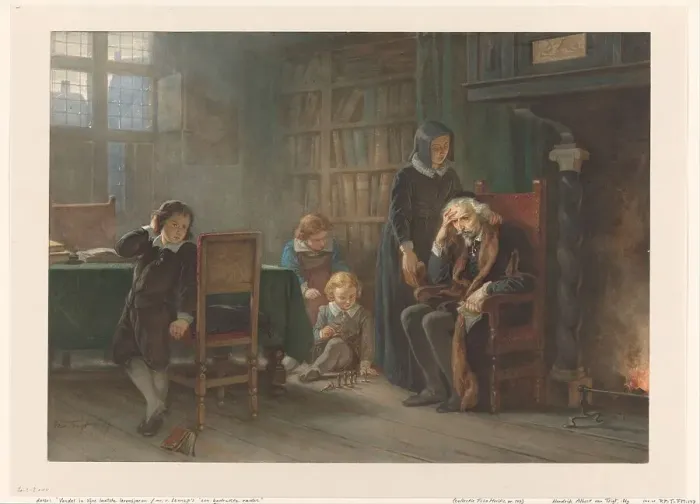 Framed Print : Vondel in his last years of life, 1869. Creator: Hendrik Albert van Trigt Framed Print : Vondel in his last years of life, 1869. Creator: Hendrik Albert van Trigt