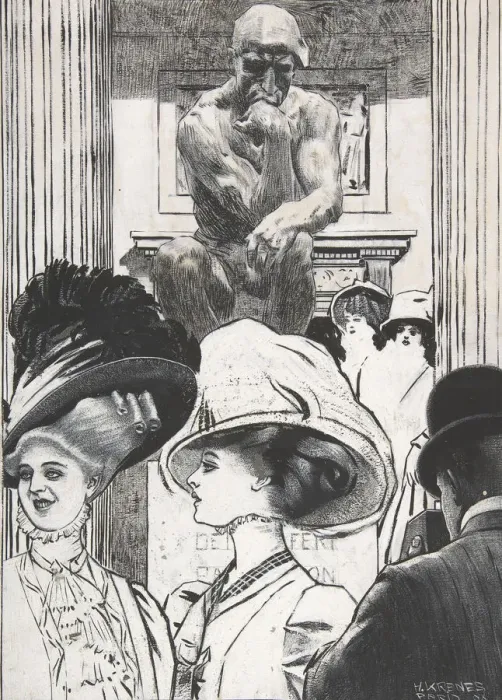 Framed Print : Vor dem Pantheon, 1908. Creator: Heinrich Krenes Framed Print : Vor dem Pantheon, 1908. Creator: Heinrich Krenes