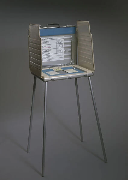 Voting machine used in the 2000 Presidential election, ca. 1990. Creator: Unknown