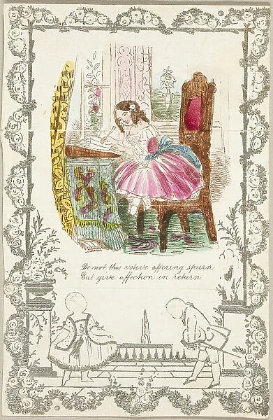 Do Not this Votive Offering Spurn (valentine), 1850 / 59. Creator: Unknown