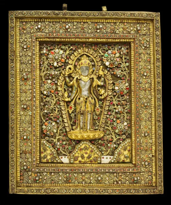 Framed Print : Votive Plaque with God Vishnu, 19th century. Creator: Unknown Framed Print : Votive Plaque with God Vishnu, 19th century. Creator: Unknown