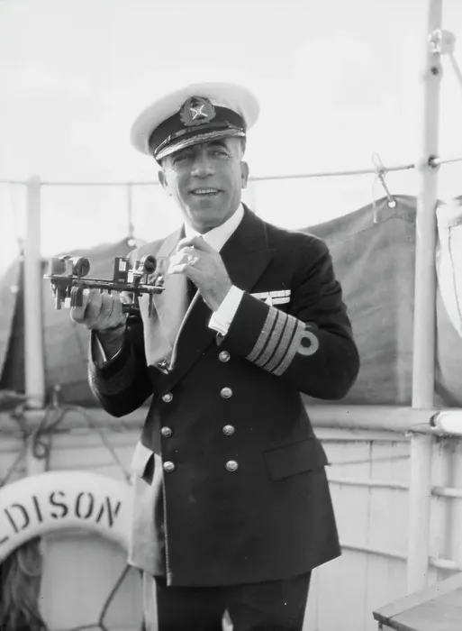Framed Print : Vourekas, Captain, on his ship, 1929 Creator: Arnold Genthe Framed Print : Vourekas, Captain, on his ship, 1929 Creator: Arnold Genthe