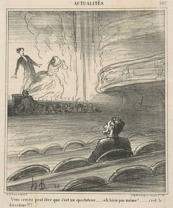 Framed Print : Vous croyez peut être que c'est un spectateur... 19th century. Creator: Honore Daumier Framed Print : Vous croyez peut être que c'est un spectateur... 19th century. Creator: Honore Daumier