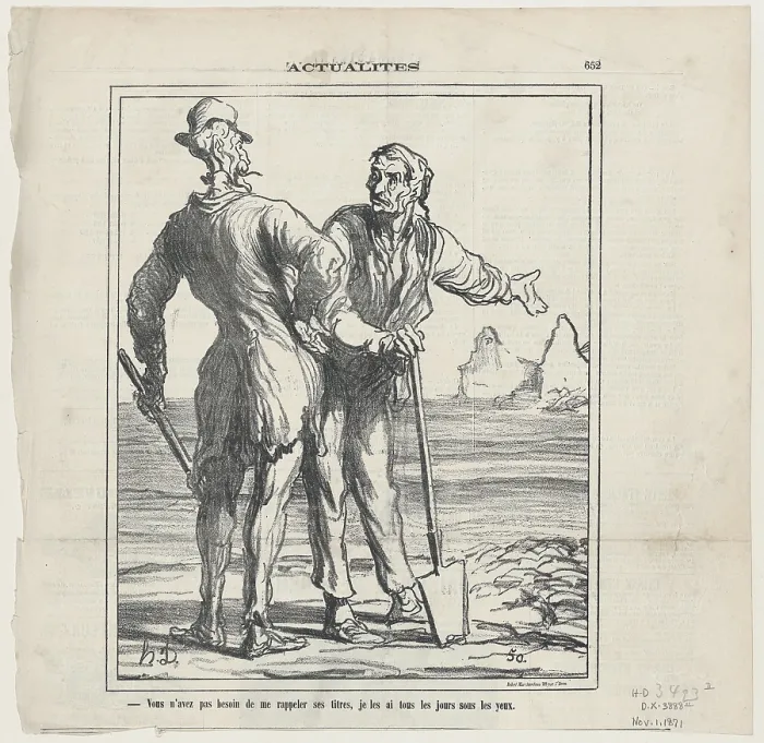 Framed Print : Vous n'avez pas besoin de me rappeler ses titres... 1871. Creator: Honore Daumier. Vous n'avez pas besoin de me rappeler ses titres... 1871. Creator: Honore Daumier Framed Print : Vous n'avez pas besoin de me rappeler ses titres... 1871. Creator: Honore Daumier. Vous n'avez pas besoin de me rappeler ses titres... 1871. Creator: Honore Daumier