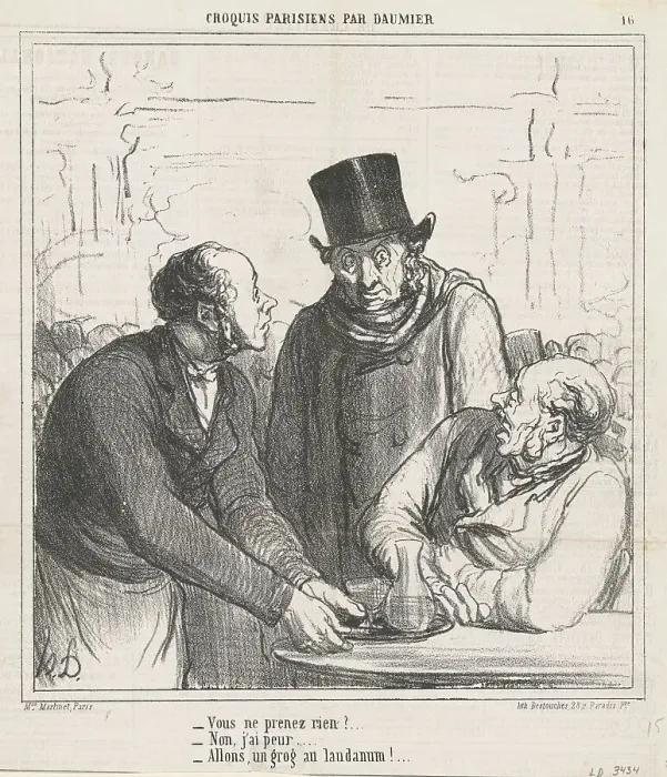 Framed Print : Vous ne prenez rien?, 19th century. Creator: Honore Daumier Framed Print : Vous ne prenez rien?, 19th century. Creator: Honore Daumier