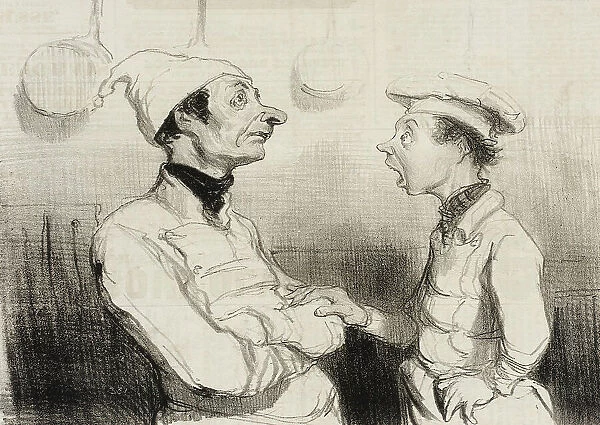 Vous savez bien l'éponge que vous disiez.. 1842. Creator: Honore Daumier