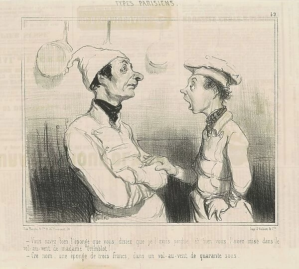 Vous savez bien l'éponge que vous disiez... 19th century. Creator: Honore Daumier