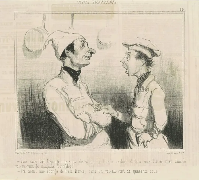 Framed Print : Vous savez bien l'éponge que vous disiez... 19th century. Creator: Honore Daumier Framed Print : Vous savez bien l'éponge que vous disiez... 19th century. Creator: Honore Daumier