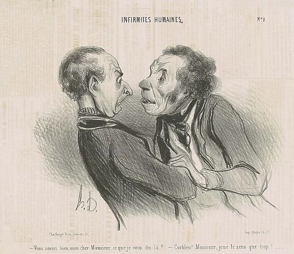 Vous sentez bien, mon cher monsieur... 19th century. Creator: Honore Daumier