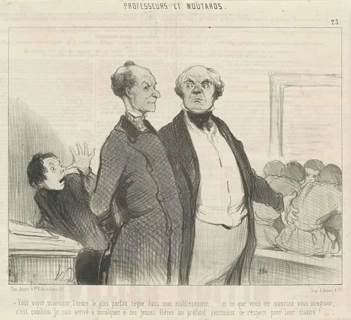 Framed Print : Vous voyez... l'orde le plus parfait règne... 19th century. Creator: Honore Daumier Framed Print : Vous voyez... l'orde le plus parfait règne... 19th century. Creator: Honore Daumier