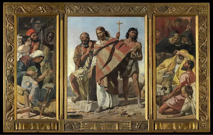 Framed Print : Vox Dei, 1877. Creator: Charles Verlat Framed Print : Vox Dei, 1877. Creator: Charles Verlat
