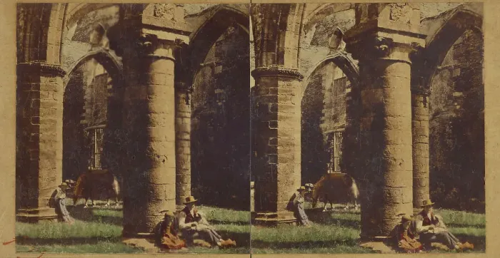 Framed Print : Voyage de Bretagne. Saint-Mathieu (Finistere) Ruines de l'Abbaye, No. 4. about 1860. Creator: Charles Paul Furne Framed Print : Voyage de Bretagne. Saint-Mathieu (Finistere) Ruines de l'Abbaye, No. 4. about 1860. Creator: Charles Paul Furne