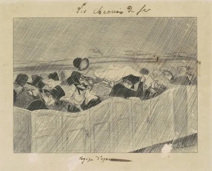 Framed Print : Un Voyage d'Agrément de Paris a Orléons, 19th century. Creator: Honore Daumier Framed Print : Un Voyage d'Agrément de Paris a Orléons, 19th century. Creator: Honore Daumier