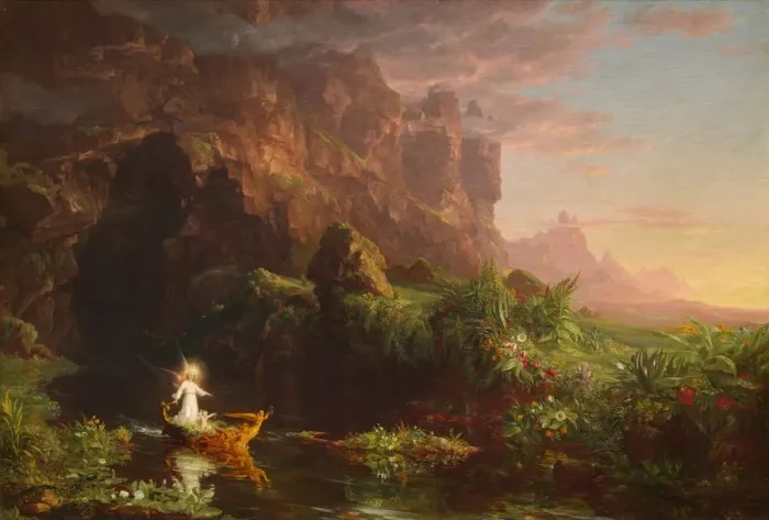 Framed Print : The Voyage of Life: Childhood, 1842. Creator: Thomas Cole Framed Print : The Voyage of Life: Childhood, 1842. Creator: Thomas Cole
