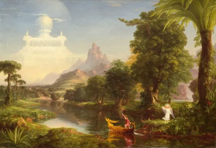 Framed Print : The Voyage of Life: Youth, 1842. Creator: Thomas Cole Framed Print : The Voyage of Life: Youth, 1842. Creator: Thomas Cole