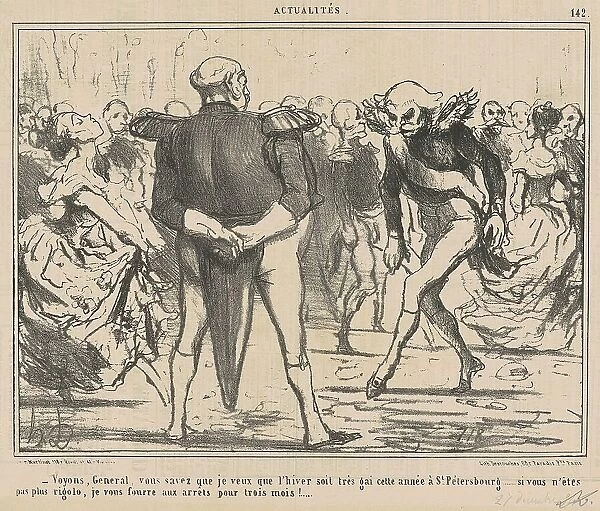 Voyons, genéral... 19th century. Creator: Honore Daumier