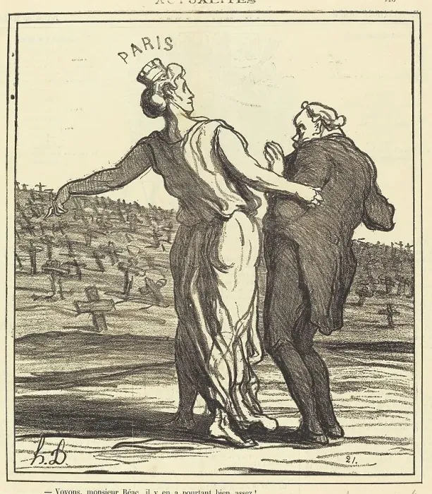 Framed Print : Voyons, monsieur Réac... 1871. Creator: Honore Daumier Framed Print : Voyons, monsieur Réac... 1871. Creator: Honore Daumier