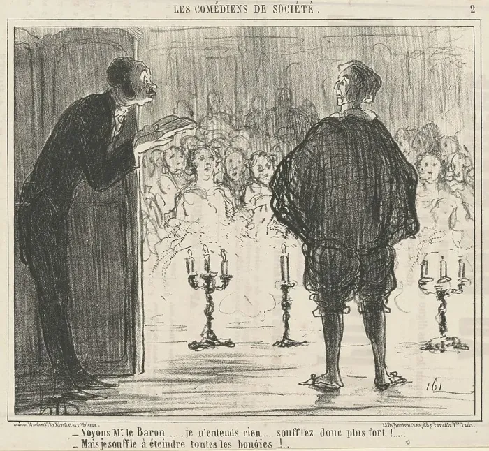 Framed Print : Voyons Mr. le Baron... 19th century. Creator: Honore Daumier Framed Print : Voyons Mr. le Baron... 19th century. Creator: Honore Daumier