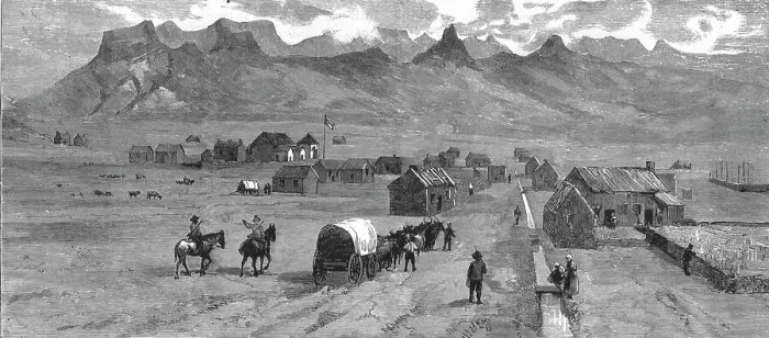 Framed Print : Vrijheid, the intended capital of the new Dutch annexation in Zululand, South Africa, 1886. Creator: Unknown Framed Print : Vrijheid, the intended capital of the new Dutch annexation in Zululand, South Africa, 1886. Creator: Unknown