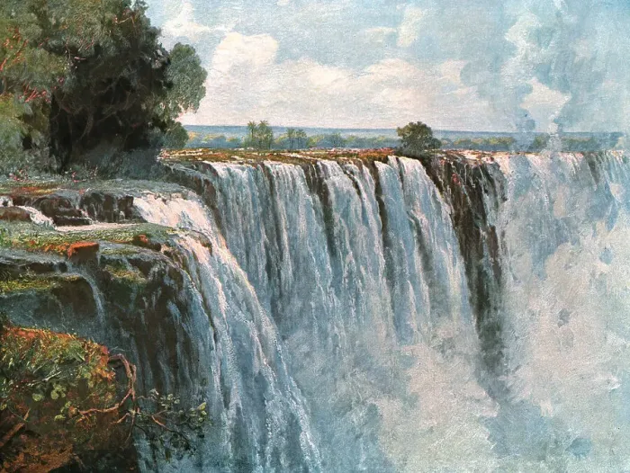 Framed Print : Vue des chutes Victoria (Zambeze); Afrique Australe, 1914. Creator: Unknown Framed Print : Vue des chutes Victoria (Zambeze); Afrique Australe, 1914. Creator: Unknown