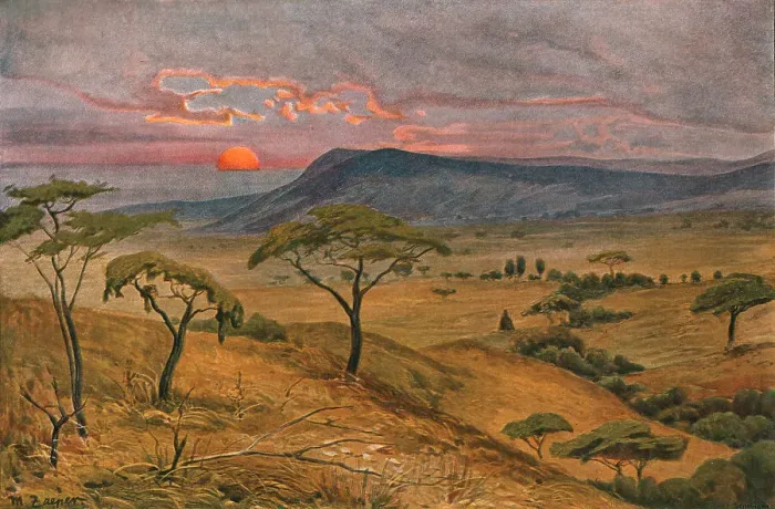 Framed Print : Vue des steppes du Massai; Le Nord-Est Africain, 1914. Creator: Unknown Framed Print : Vue des steppes du Massai; Le Nord-Est Africain, 1914. Creator: Unknown