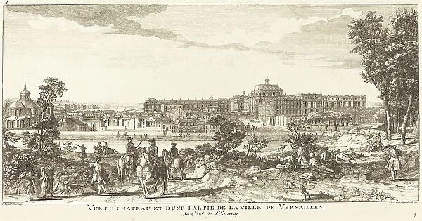 Vue du Chateau et d'une Partie de la Ville deVersailles. Creator: Jacques Rigaud