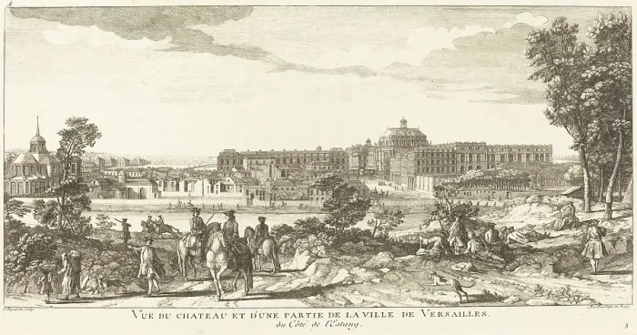 Framed Print : Vue du Chateau et d'une Partie de la Ville deVersailles. Creator: Jacques Rigaud Framed Print : Vue du Chateau et d'une Partie de la Ville deVersailles. Creator: Jacques Rigaud