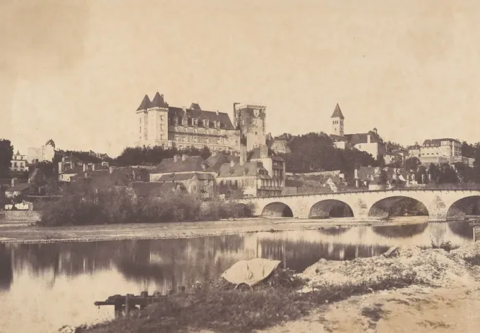 Framed Print : Vue du chateau de Pau, 1853. Creator: Joseph Vigier Framed Print : Vue du chateau de Pau, 1853. Creator: Joseph Vigier
