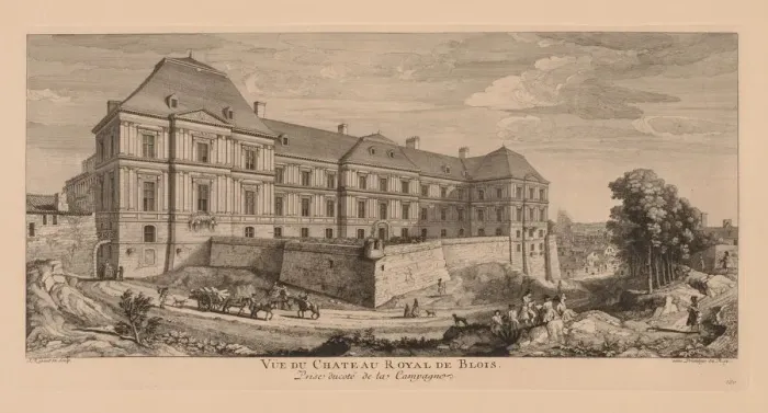 Framed Print : Vue du Chateau royal de Blois, prise du cote de la campagne. Creator Framed Print : Vue du Chateau royal de Blois, prise du cote de la campagne. Creator
