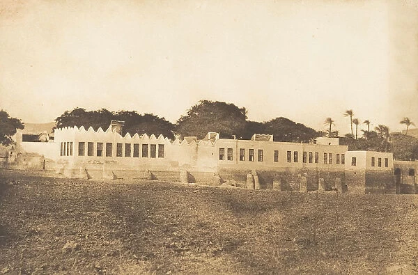 Vue du Divan et du Palais du Gouverneur, a Syout, 1849-50. Creator: Maxime du Camp
