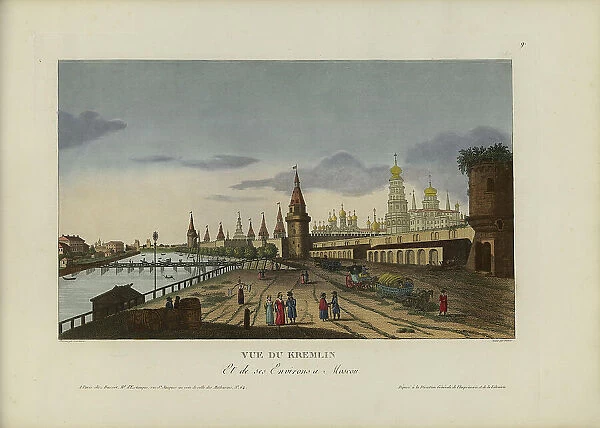 Vue du Kremlin et de ses environs à Moscou, 1817-1824. Creator: Courvoisier-Voisin, Henri (1757-1830)