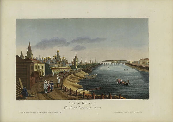 Vue du Kremlin, et de ses environs à Moscou, 1817-1824. Creator: Courvoisier-Voisin, Henri (1757-1830)