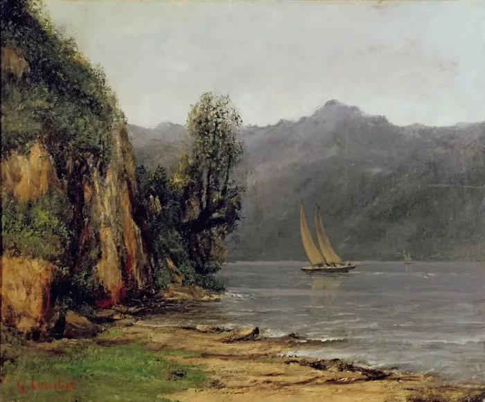 Framed Print : Vue du Lac Leman, ca 1873-1877 Framed Print : Vue du Lac Leman, ca 1873-1877