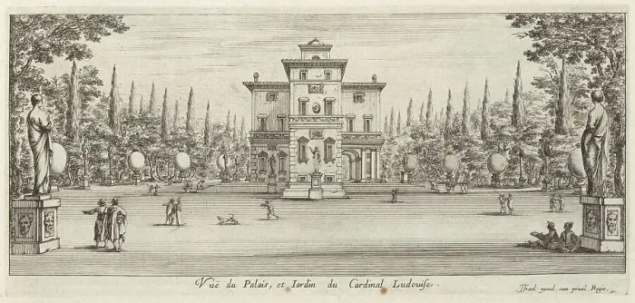Framed Print : Vuë du Palais et Jardin du Cardinal Ludovise, 1640-1660. Creator: Israel Silvestre Framed Print : Vuë du Palais et Jardin du Cardinal Ludovise, 1640-1660. Creator: Israel Silvestre