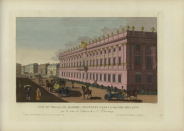 Vue du palais de marbre, construit dans la Grande Millione, par les ordres de Catherine... 1817-24. Creator: Courvoisier-Voisin, Henri (1757-1830)