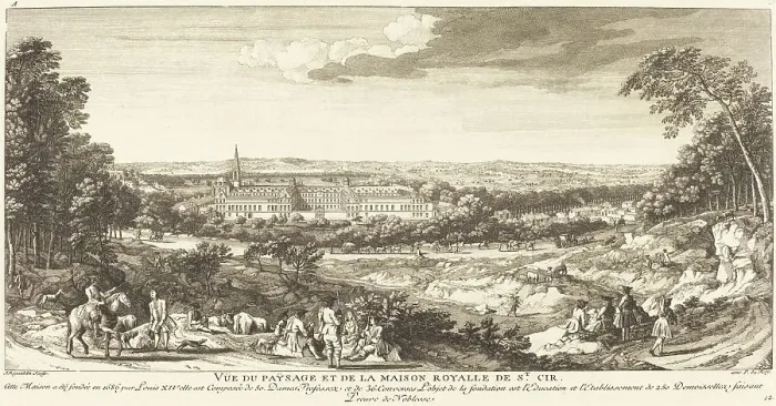 Framed Print : Vue du Paysage de la Maison Royalle de Saint Cir. Creator: Jacques Rigaud Framed Print : Vue du Paysage de la Maison Royalle de Saint Cir. Creator: Jacques Rigaud