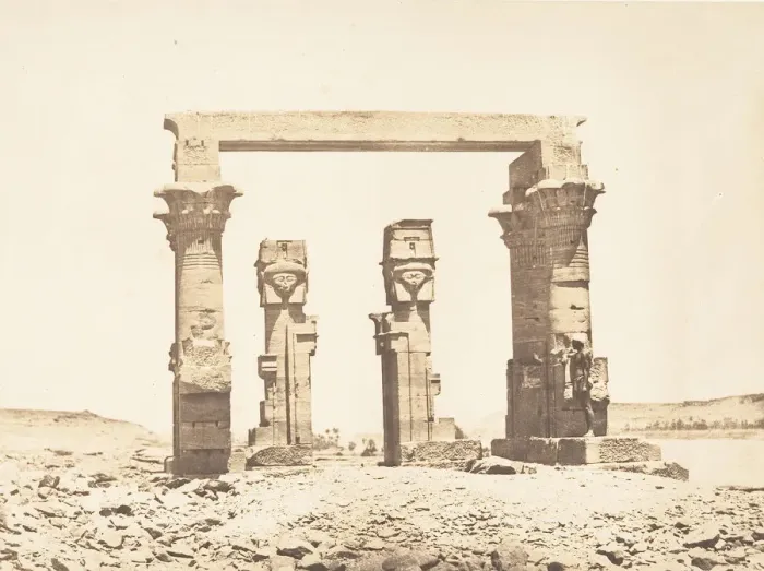 Framed Print : Vue du Temple de Kardassy, April 9, 1850. Creator: Maxime du Camp Framed Print : Vue du Temple de Kardassy, April 9, 1850. Creator: Maxime du Camp