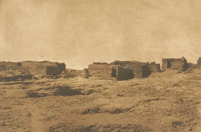 Framed Print : Vue du Village d Abou-hor (Tropique du Cancer), April 1850. Creator: Maxime du Camp Framed Print : Vue du Village d Abou-hor (Tropique du Cancer), April 1850. Creator: Maxime du Camp