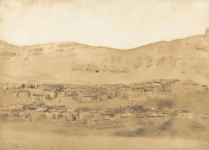 Framed Print : Vue du Village de Garara, 1850. Creator: Maxime du Camp Framed Print : Vue du Village de Garara, 1850. Creator: Maxime du Camp