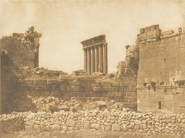 Vue generale des ruines de Baalbek, prise a l Est, September 1850