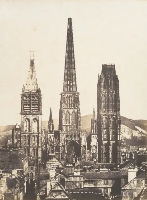 Framed Print : Vue generale de la Cathedrale de Rouen, 1852-54. Creator: Edmond Bacot Framed Print : Vue generale de la Cathedrale de Rouen, 1852-54. Creator: Edmond Bacot