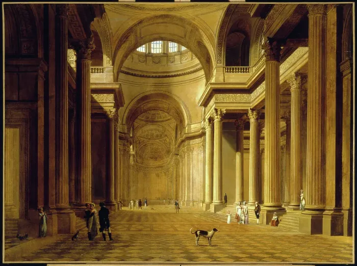 Framed Print : Vue intérieure du Panthéon, c1810. Creator: Louis Leopold Boilly Framed Print : Vue intérieure du Panthéon, c1810. Creator: Louis Leopold Boilly