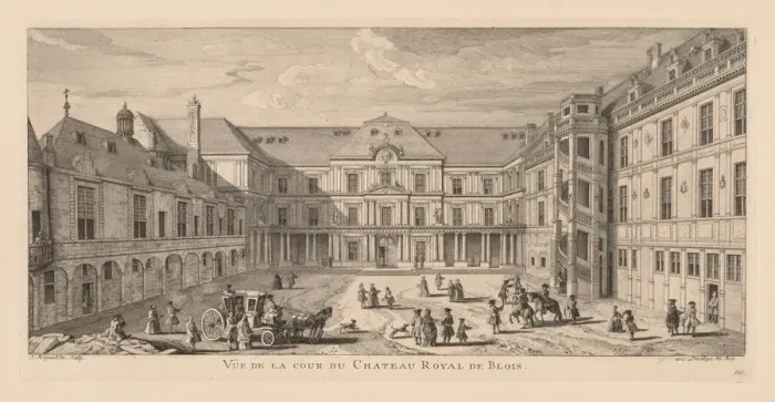 Framed Print : Vue de la cour du Chateau de Blois. Creator: Jacques Rigaud (French, 1681-1754) Framed Print : Vue de la cour du Chateau de Blois. Creator: Jacques Rigaud (French, 1681-1754)