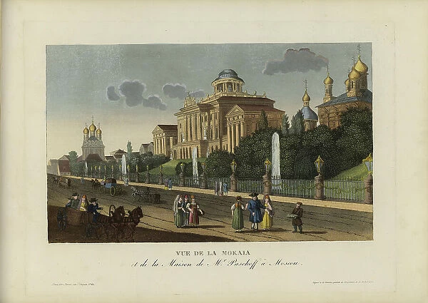 Vue de la Mokala, et de la maison de Monsieur Pasckoff à Moscou, 1817-1824. Creator: Courvoisier-Voisin, Henri (1757-1830)