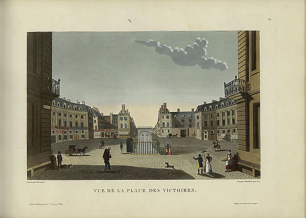 Vue de la place des Victoires, 1817-1824. Creator: Courvoisier-Voisin, Henri (1757-1830)