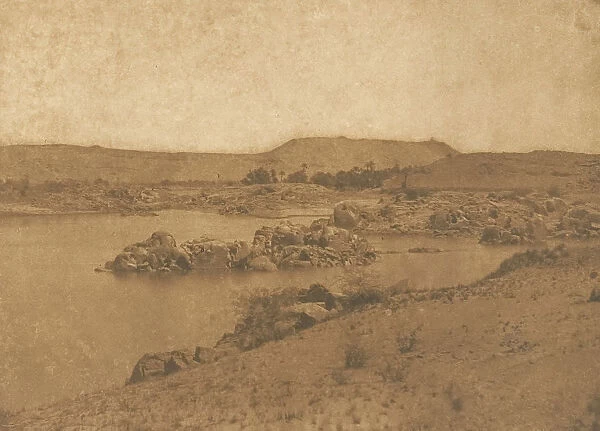 Vue de la premiere Cataracte, prise a l Ouest, entre Assouan et Philae, 1849-50
