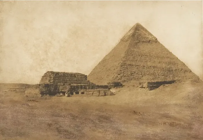 Framed Print : Vue de la seconde Pyramide, prise au Sud-Est, December 1849. Creator: Maxime du Camp Framed Print : Vue de la seconde Pyramide, prise au Sud-Est, December 1849. Creator: Maxime du Camp