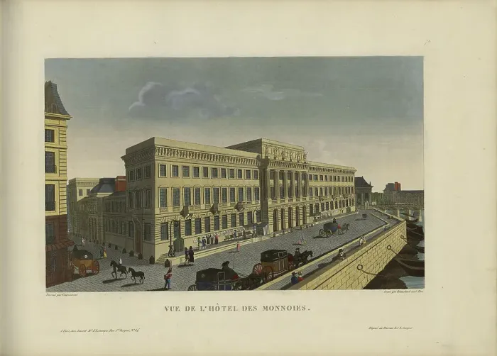 Framed Print : Vue de l'hôtel des Monnoies, 1817-1824. Creator: Courvoisier-Voisin, Henri (1757-1830) Framed Print : Vue de l'hôtel des Monnoies, 1817-1824. Creator: Courvoisier-Voisin, Henri (1757-1830)